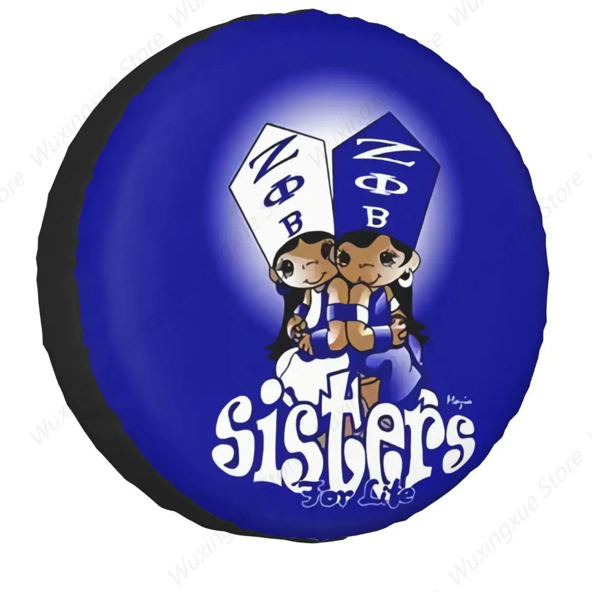 Zeta Phi Beta Sisterly Love Spare Tire Cover Case for Suzuki Mitsubish Greek Letter 1920 Car Wheel Protectors Accessories