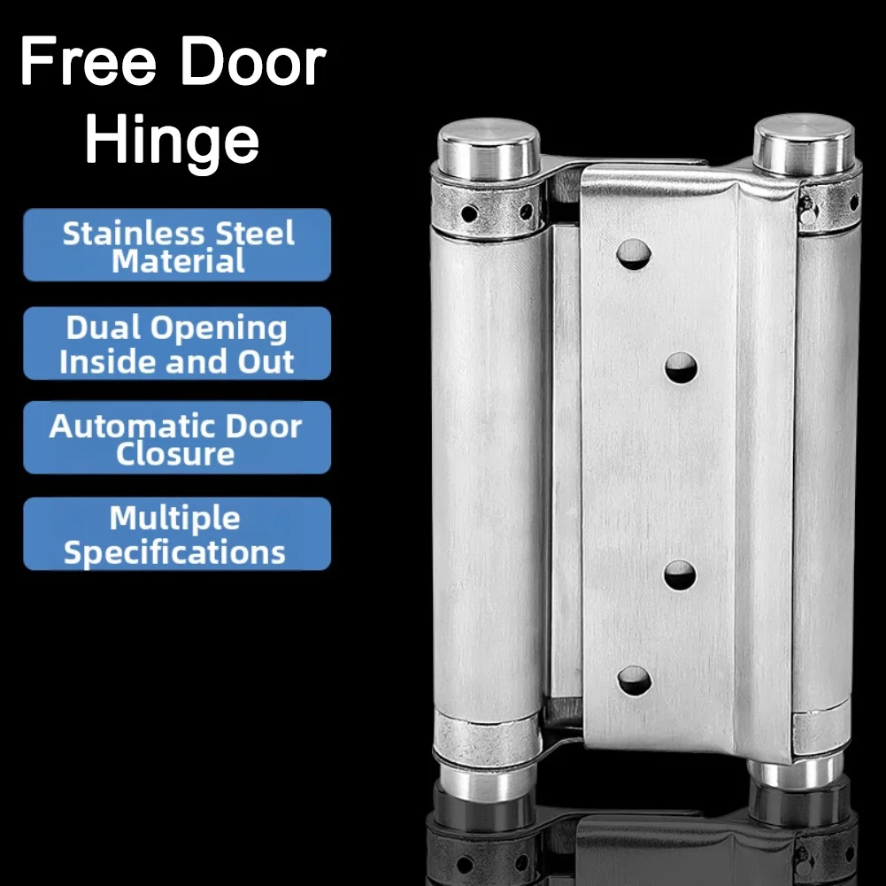 Double Open Spring 3 Inch 4 Inch Hinge Stainless Steel Two Way Free Automatic Closing Two Way Free Door Fence Dedicated Hinge