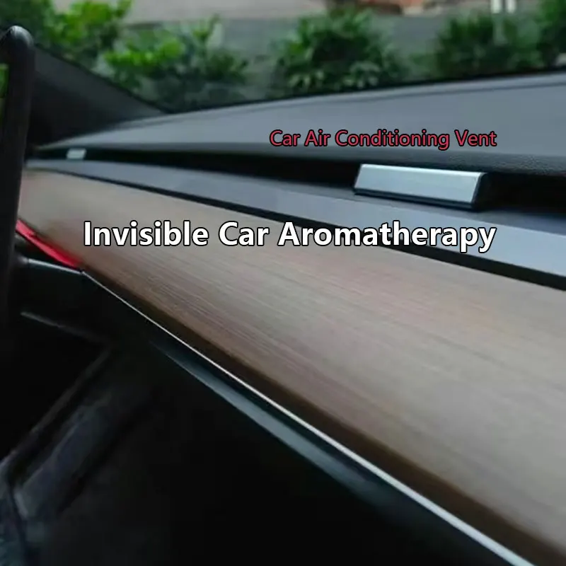 معطر هواء عطري للسيارة طراز تسلا 3/Y - تصميم غير مرئي - موزع عطر مزيل الروائح الأوتوماتيكي بما في ذلك كيسين