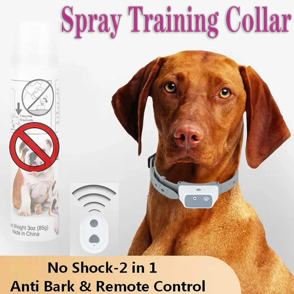 

Rechargeable Pet Dog Auto Spray Bark Collar, Gentle Non-Static Anti Bark Training Collar, Electric Anti-barking Collar for Dogs