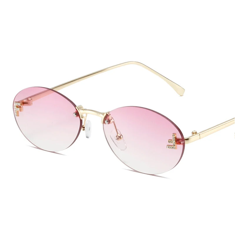 Personalized letter F sunglasses with diamonds, metal frame sunglasses, men\'s and women\'s metal hinge sunglasses