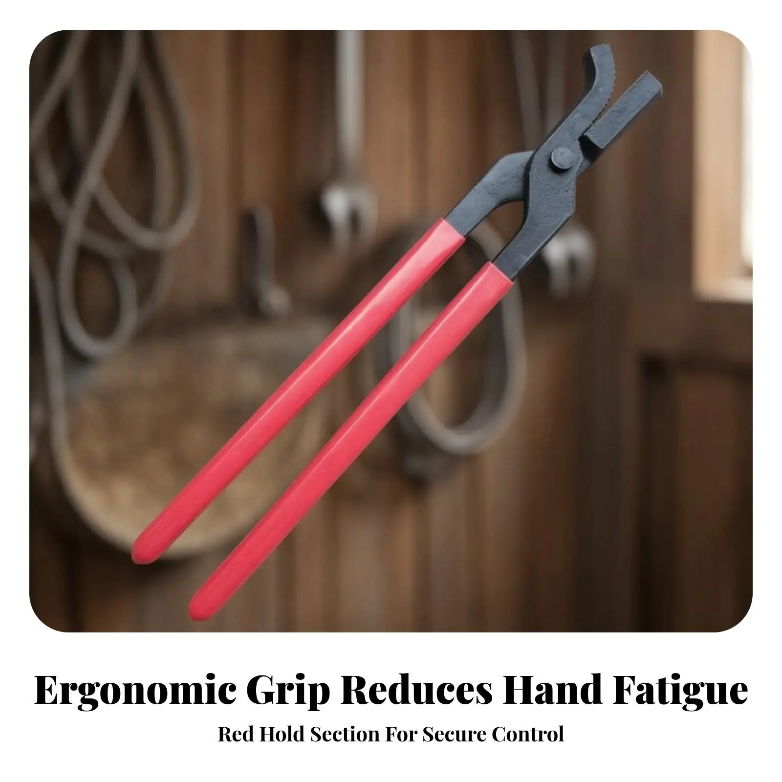 Horse Farrier Tools Horseshoe Nail Pliers for Clean Flat Clinches on Equine Hooves Professional Grade Steel