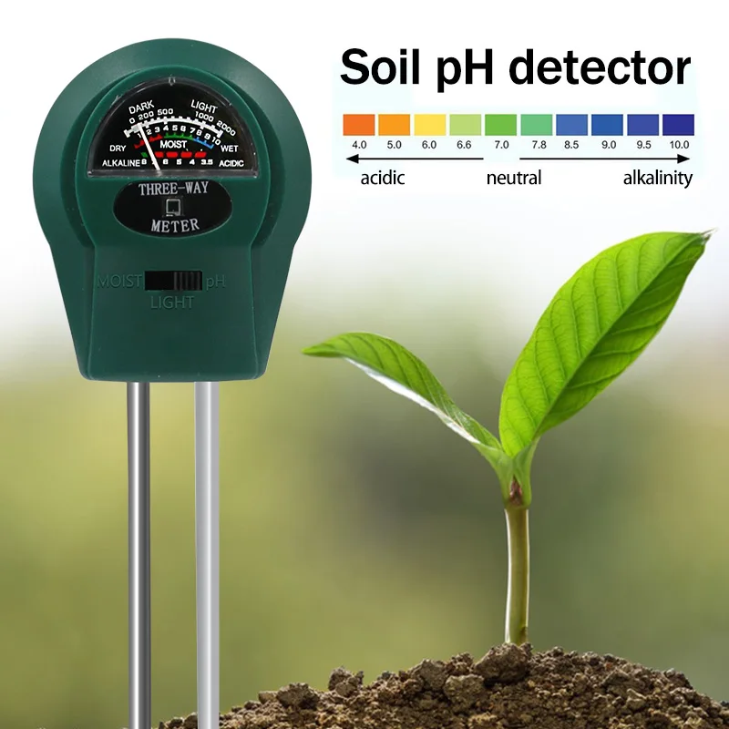 Imagem -02 - Humidômetro e Ferramenta de Medição de ph Três em um Medidor de Umidade do Solo Sonda Higrômetro Teste de Rega Jardinagem