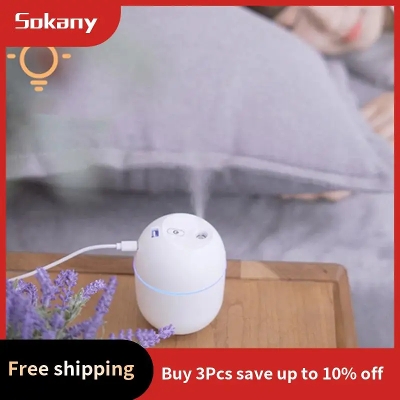 HIM-3X Air Humidifier USB Small 220Ml Mini Portable Cool Mist Diffuser For Bedroom Desk Car Travel Aroma Atomizer,White