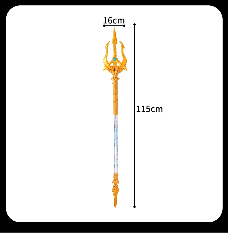 LED Glowing Trident Spear Toy, Detachable Cosplay Accessory for Halloween & Children Role Play