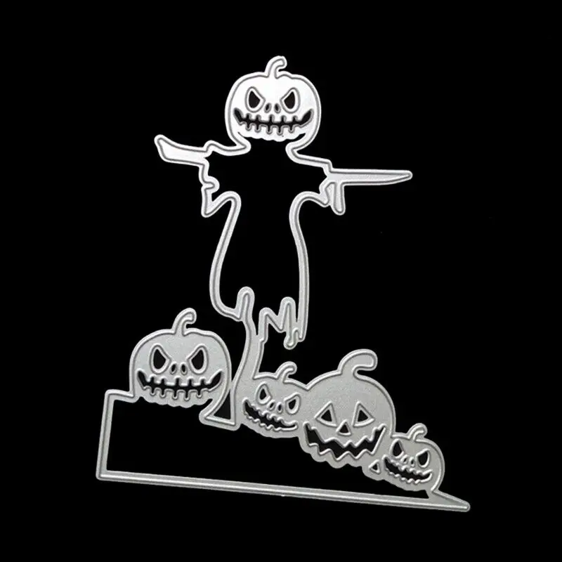 Metal carbon steel cutting tool mold 2023 DIY paper card process mold Halloween series cutting mold Scarecrow/Pumpkin