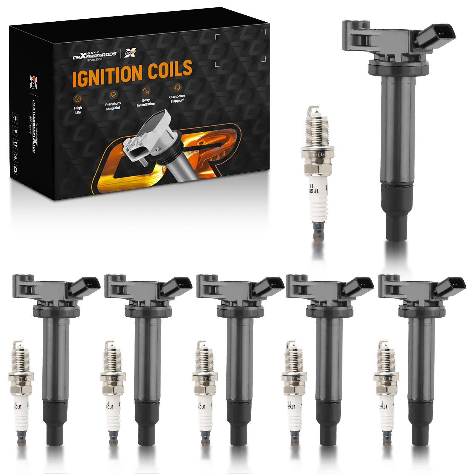 Ignition Coil & Spark Plug for Toyota Camry Highlander Sienna Lexus 3.0L 3.3L