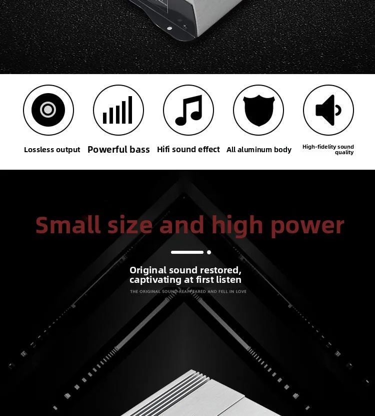 Car High-power Power Amplifier 12V24v Car Truck Four-way Power Amplifier 4-channel Pushable Subwoofer Lossless Power Amplifier view 4