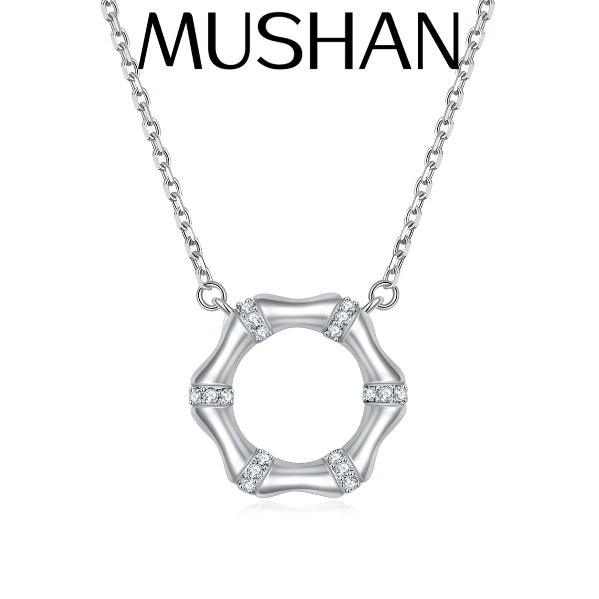 

MuShan Jewelry 925 Sterling Silver Necklace Pendant Chain HCD Diamonds Engagement Party Valentine Gift Women Necklaces Jewelry