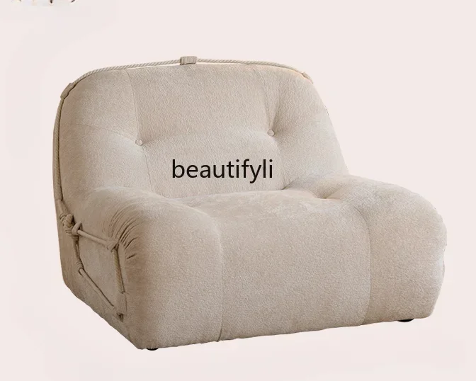 

New Arrivals Cream Style Lounge Sofa Chair Small Apartment Living Room Tatami Sofa Recliner Bedroom Chair S51