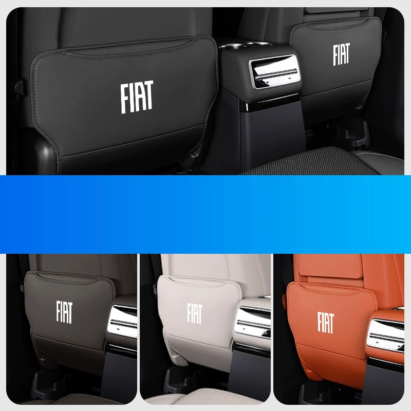 Car Seat Anti-Kick Mat Prevent Dirty Pad Protector Cover For Fiat Panda Freemont Linea Strada Ducato Egea Croma Abarth