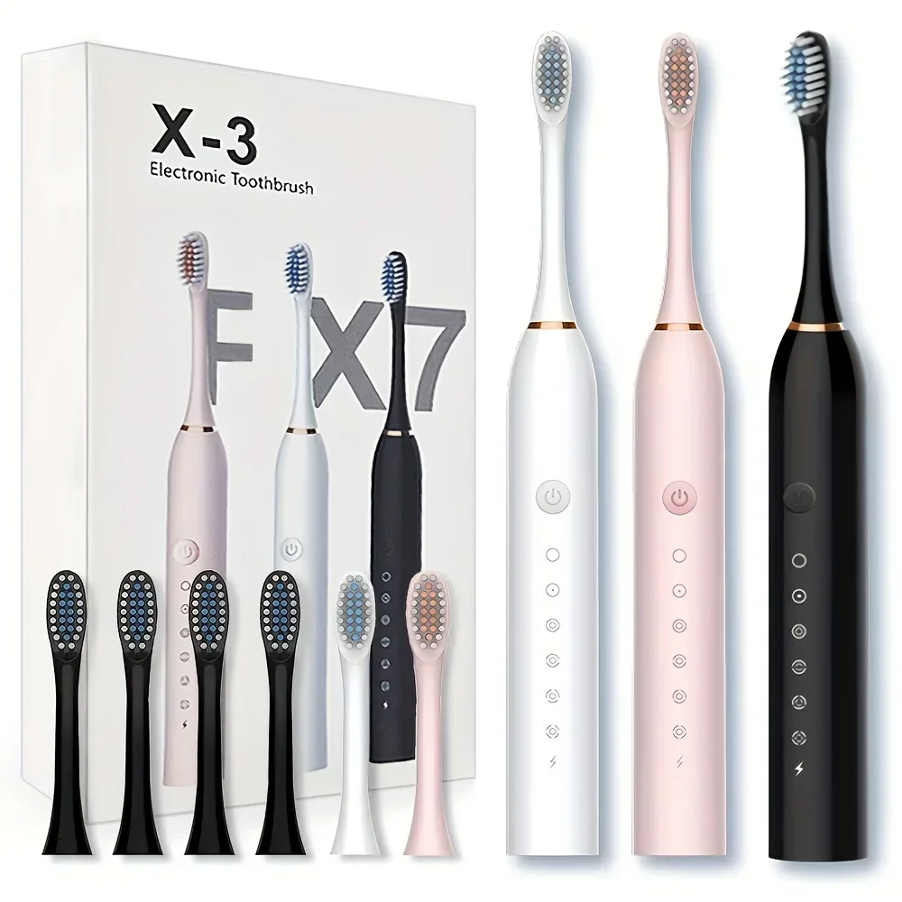 Electric Toothbrush Soft Bristles 6 Speed Automatic for Adults & Kids  Universal Smart Charging  All Ages Compatible