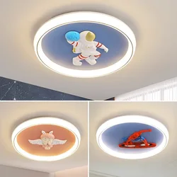 Creative Cartoon Boy Bedroom Spaceman Astronaut Lamp Girl Room Restaurant Aisle Angel Eye Protection LED Children's Ceiling Lamp