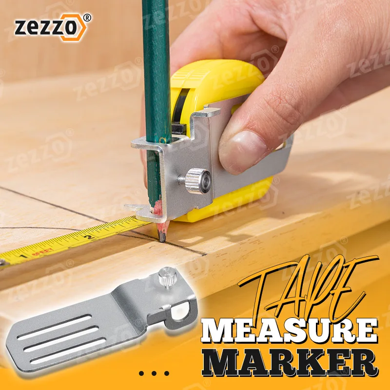 Tape Measure Marker Pencil Fix Hook Carpenter Pencil Distance Measuring Gauge Ruler Tape Marking Scribing Pen Clip Woodworking