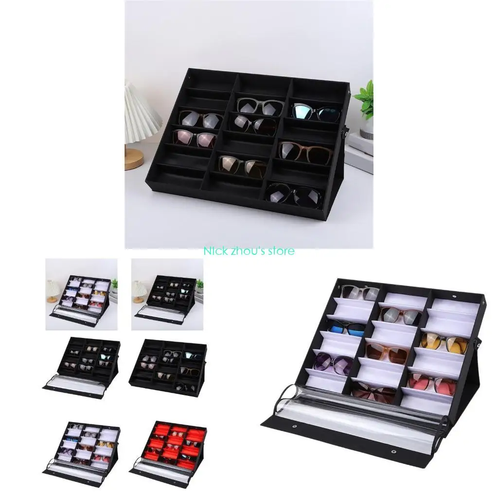 

E15E Display Case Eyewear Organizers Sunglass Display Box for Eyewear Enthusiasts