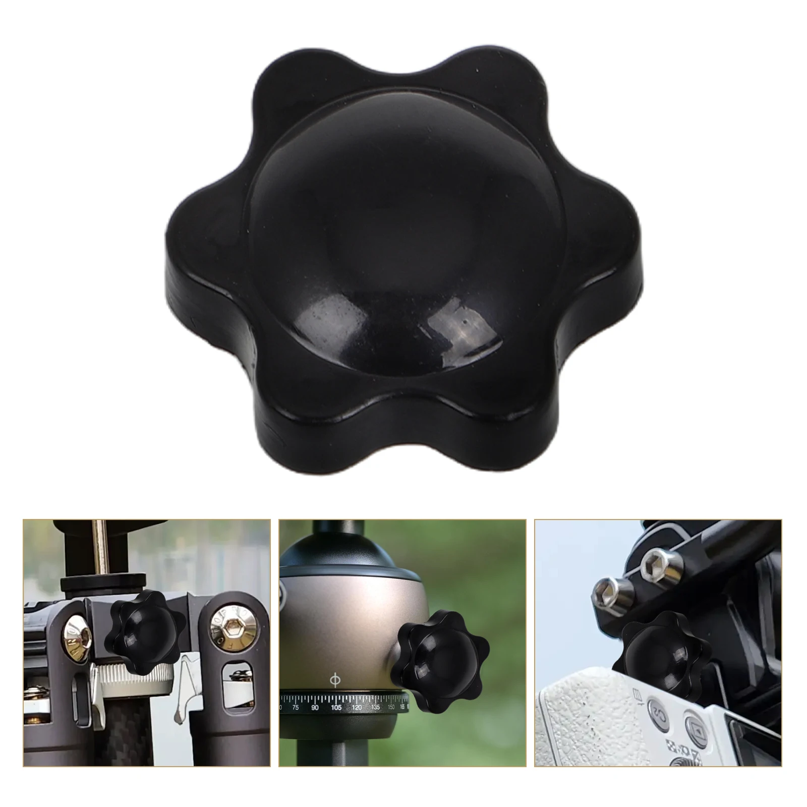 

20Pcs Plastic Star Shaped Knob Hexagon Head Thru Thread Nuts Easy Adjustment for Industrial Use Star Knobs Thru Threaded Knob