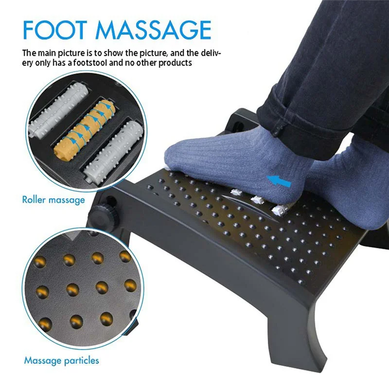 

Under Desk Footstool, Step Stool, Height Adjustable For Home Office Car Footstool-B61B