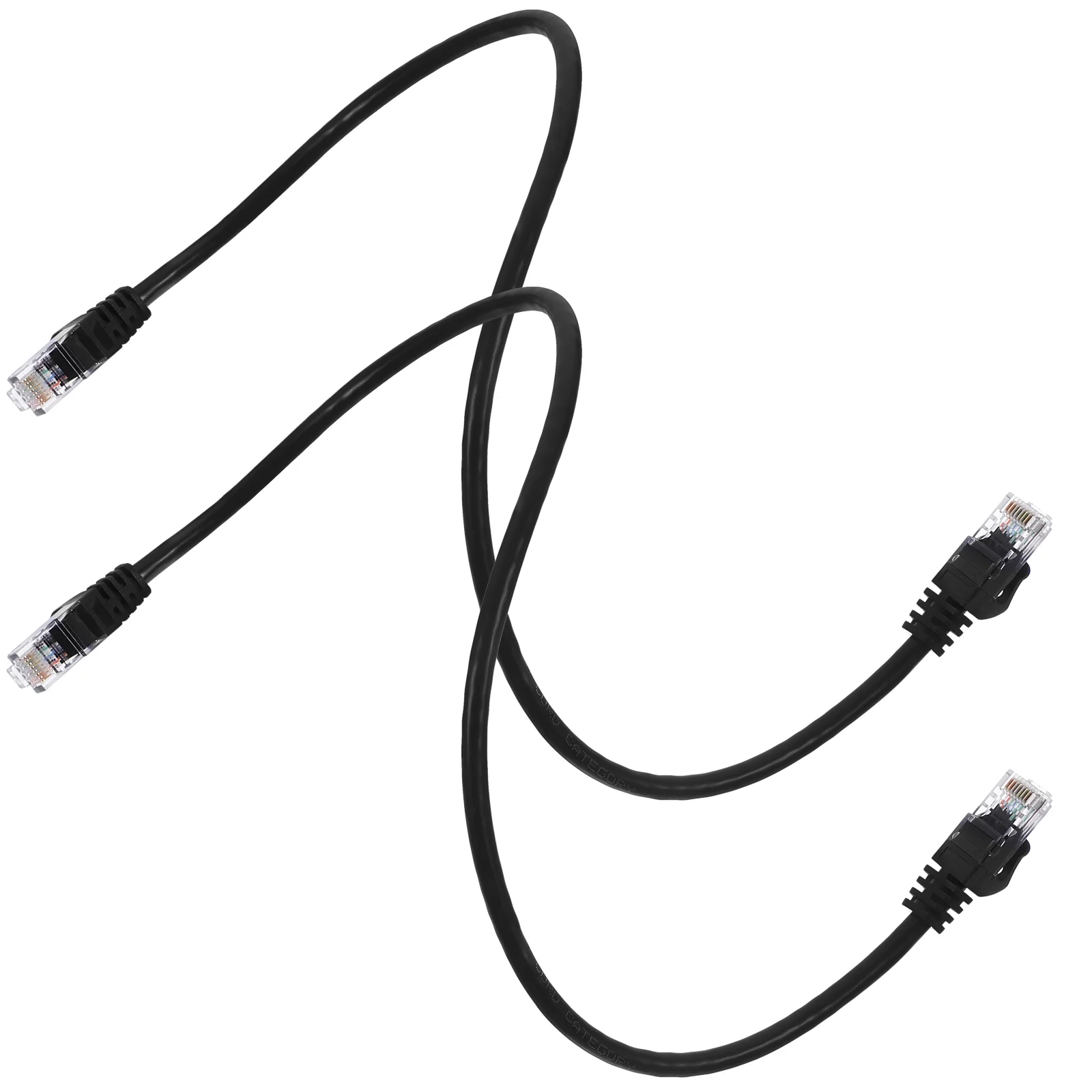 

2pcs Cat6 6 Black Unshielded Patch Cat 6 Ethernet Cable Cord for Cat6 Ethernet Wire Cable Home Router Connection