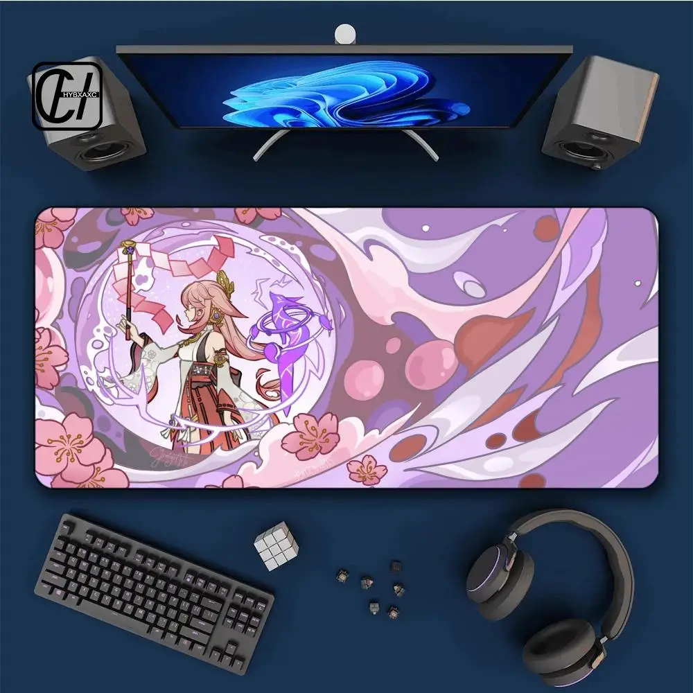 

Anime Game Furina Neuvillette Mavuika Wanderer Raiden XXL Large Genshin Impact Mouse Pad Non-slip Keyboard Desk Mat HYB XXC