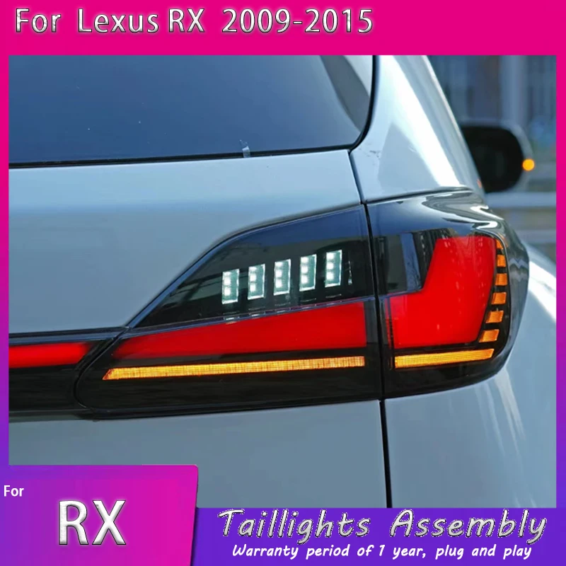 

Задние фонари для Lexus RX 2009-2015: Светодиодные фонари с динамическим указателем поворота, сквозные задние фонари в сборе