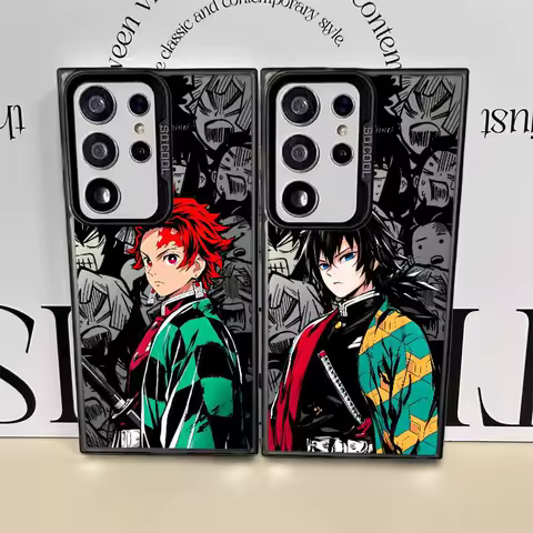 Demon Slayer Anime Cute Fashion Cover For Samsung Galaxy S25 Edge S24 S23 S22 S21 S20 FE Ultra Plus Colorful Phone Case
