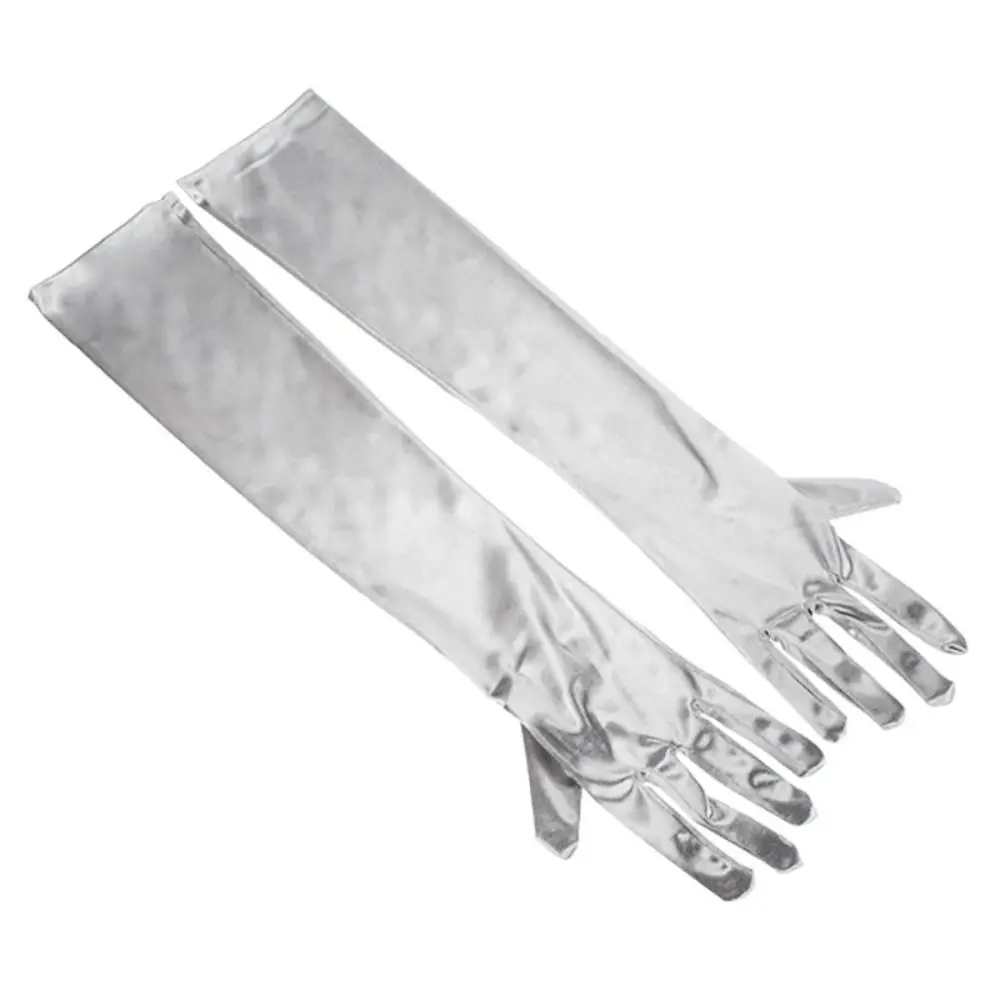 

Accessories Satin Long Finger Mittens Evening Dress Gloves Arm Warmer Party Formal Gloves Full Finger Gloves Women Long Gloves
