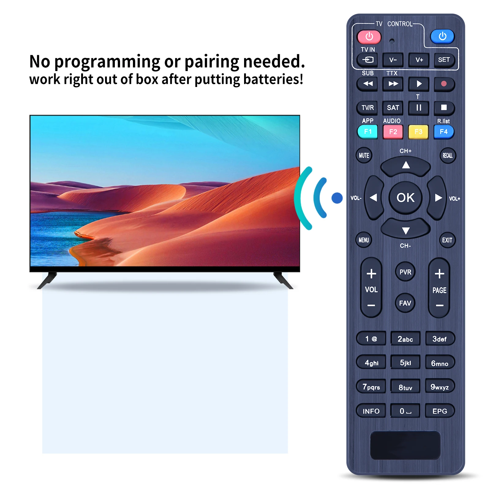 Remote control for ANFEL DVB-T2 HD Decoder T265 Hevc H265 DIGIQUEST VARI MODELLI (TLC Q10 - Q20 - Q30 - TI9 XSD 2.1) TV BOX