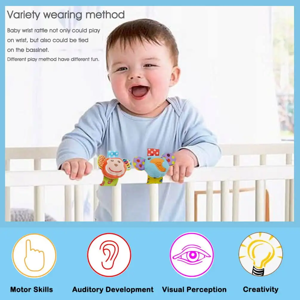 Baby Rattle Toys 0-12 Months,Wrist Rattles for Babies,Newborn Toy for Baby Boy Girl Gift