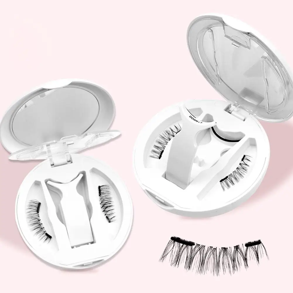 Faux cils magnétiques naturels VPN, style net calculé, une paire de cils magnétiques sans colle, sensation de maquillage, longue durée