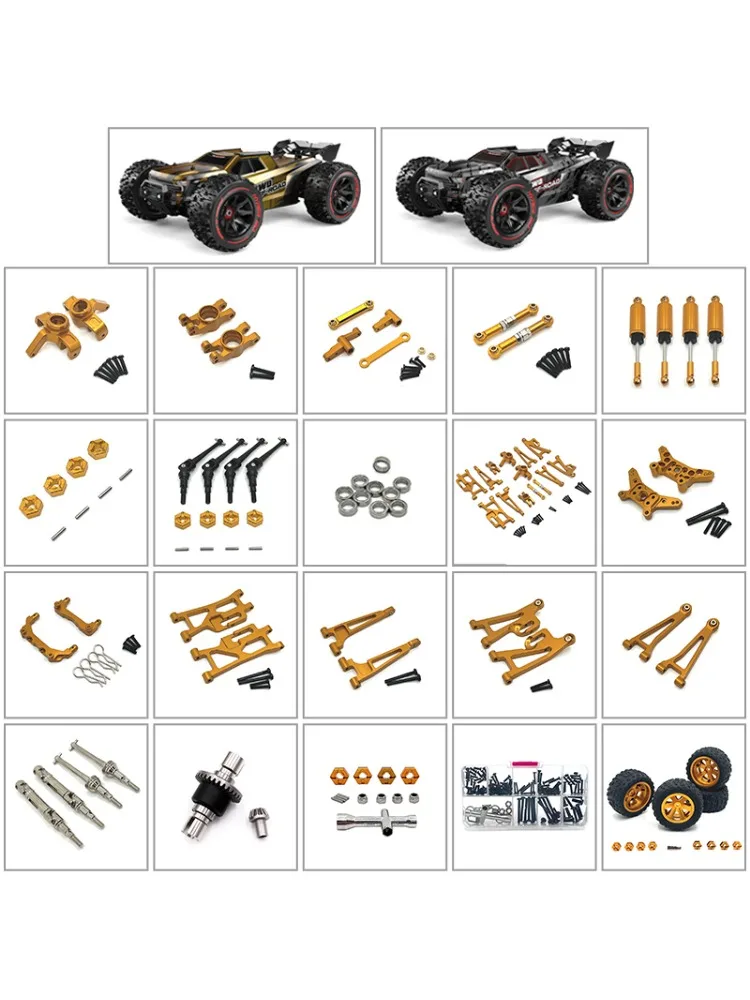 Mjx Hyper Go 1/14 14209 14210 pièces de mise à niveau tasse de direction en métal siège de roue arrière avant et pour voiture Rc CNC accessoires en aluminium