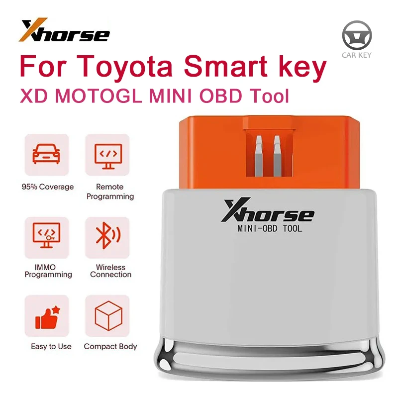 Xhorse Smart Key for Toyota FT-OBD MINI OBD Tool XDMOT0GL Add key All Key Lost used with VVDI Key Tool MAX