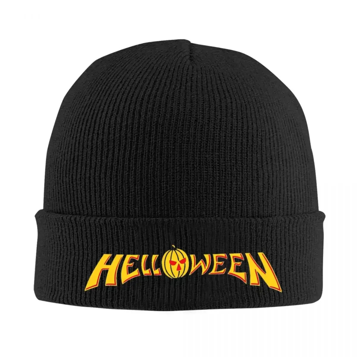 Helloweens Beanie Hats Heavy Metal Bonnet Hats Men Women Fashion Gym Skullies Beanies Winter Pattern Elastic Caps