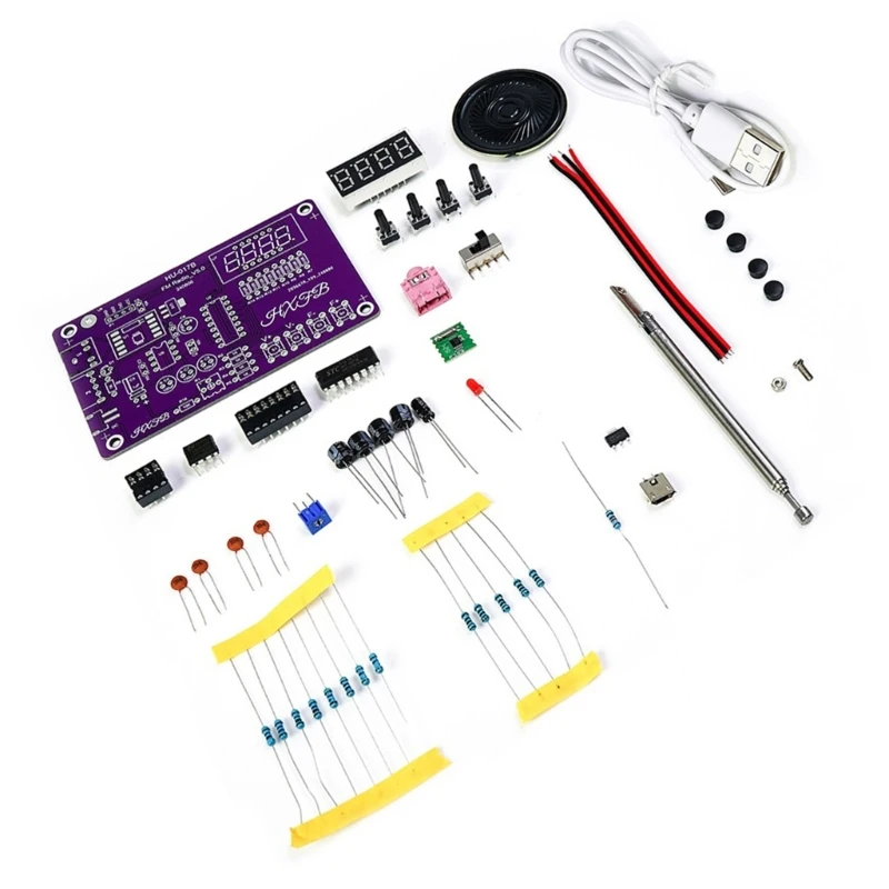 FM Radio DIY Electronic Soldering Set Radio Module, FM87-108MHz Wireless Receiver For Soldering Exercise