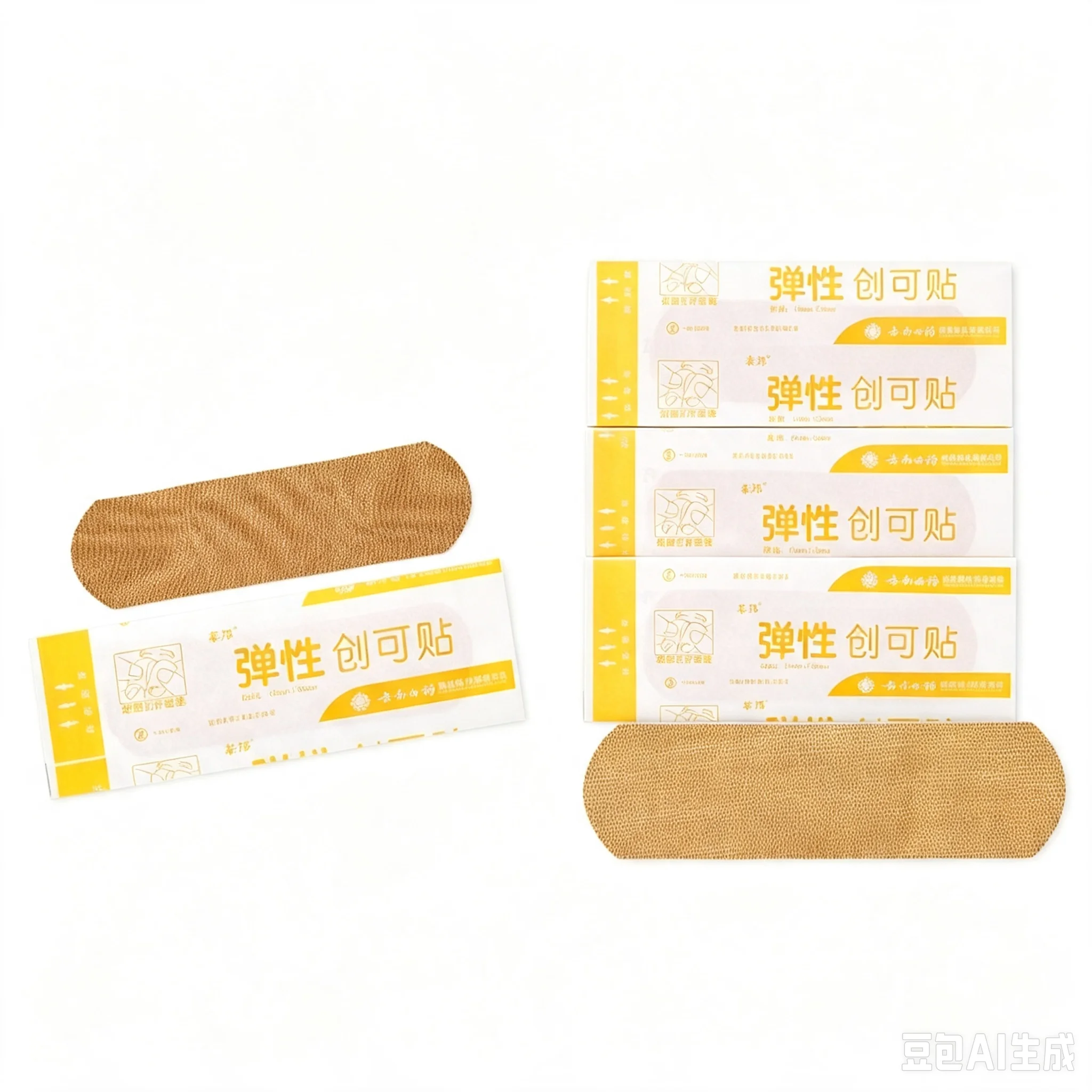 100Pcs Elastic Adhesive Bandages, Flexible Anti‑Rub Wound Plasters For Household Wound Care First‑Aid Supplies