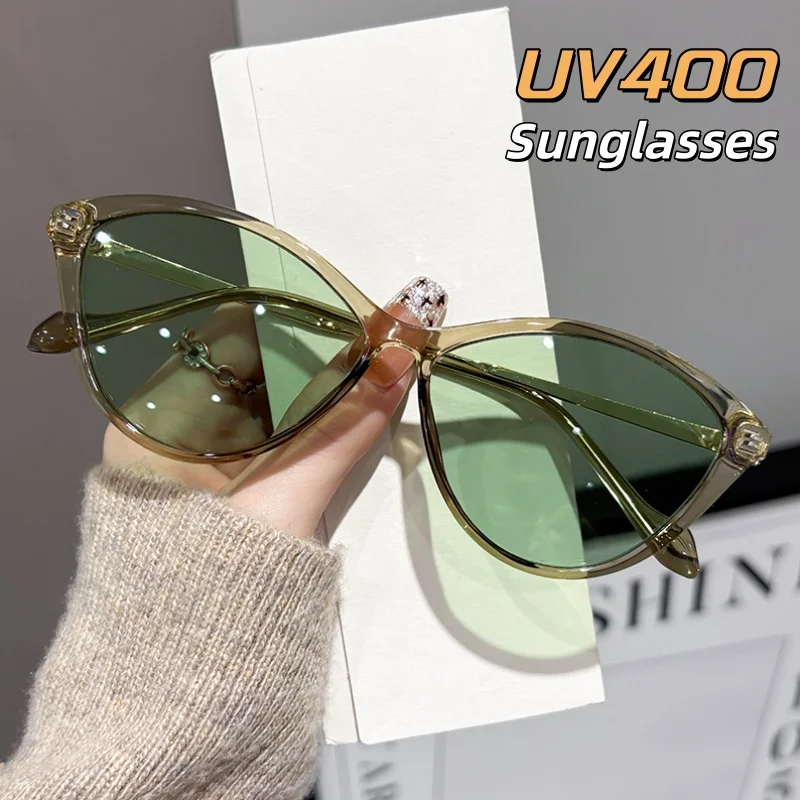 

Women's 2026 New High Quality UV-protective Sunglasses Fashionable Trend Cat's Eye UV Resistant Glasses Street Photography