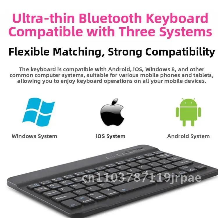 Draadloos Bluetooth-minitoetsenbord voor flatpanel notebook mobiele telefooncomputer - dempen compact ontwerp met Bluetooth-interface