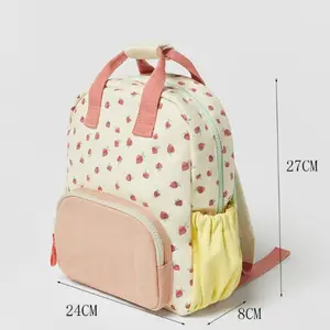 Personalized embroidered backpack for children, Strawberry Schoolbag, personalized, name, Baby Stroller Bag, gift back to school 8 Main Sales Backpack Cart - №4