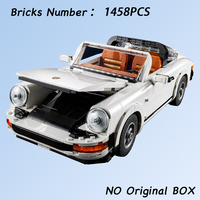 1458PCS Particle Technical Building Blocks Set 2in1 Race Classic Model Retro Roadster Toy Adult Boy Assembled Model Gift