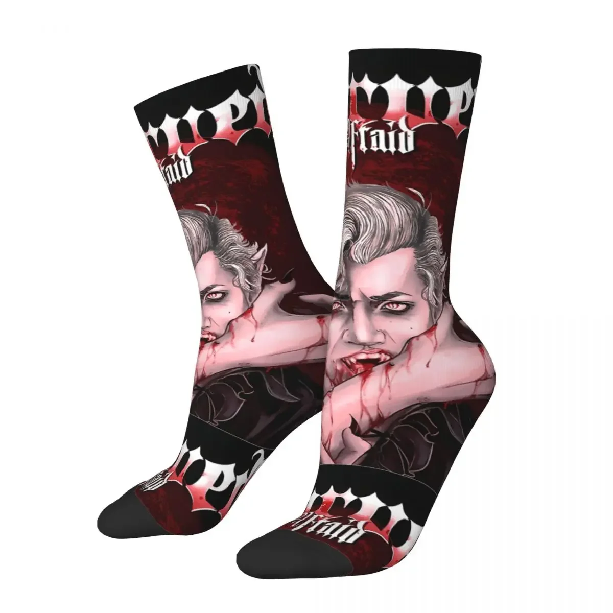 

Cool Astarion Baldur's Gate Soccer Socks Video Game Vampire Polyester Middle Tube Socks for Women Men Breathable