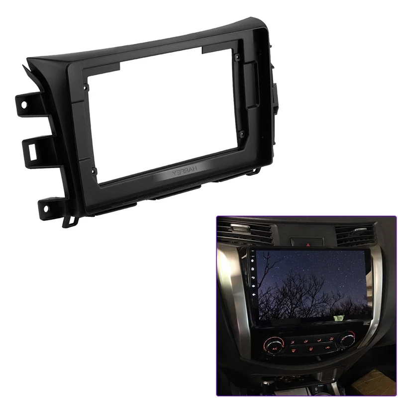 2X Car Radio Fascia For Nissan Navara 2014-2015 DVD Stereo Frame Plate Adapter Mounting Dash Installation Bezel Trim Kit