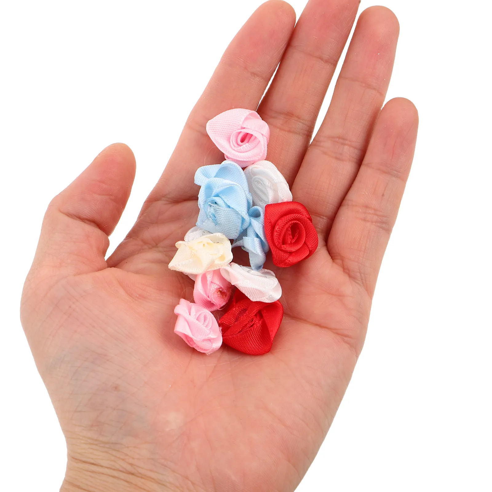 

100 шт. миниатюрных искусственных цветов для рукоделия: реалистичные маленькие бутоны роз в различных оттенках, идеально подходят для свадебных головных уборов, шитья, аппликаций, DIY