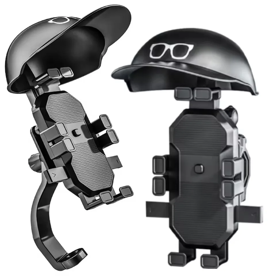 

Mobile Phone Helmet Umbrella Small Helmet Rider Motorcycle Handle Mount Waterproof Rainproof Portable Mini Parasol Phone Support