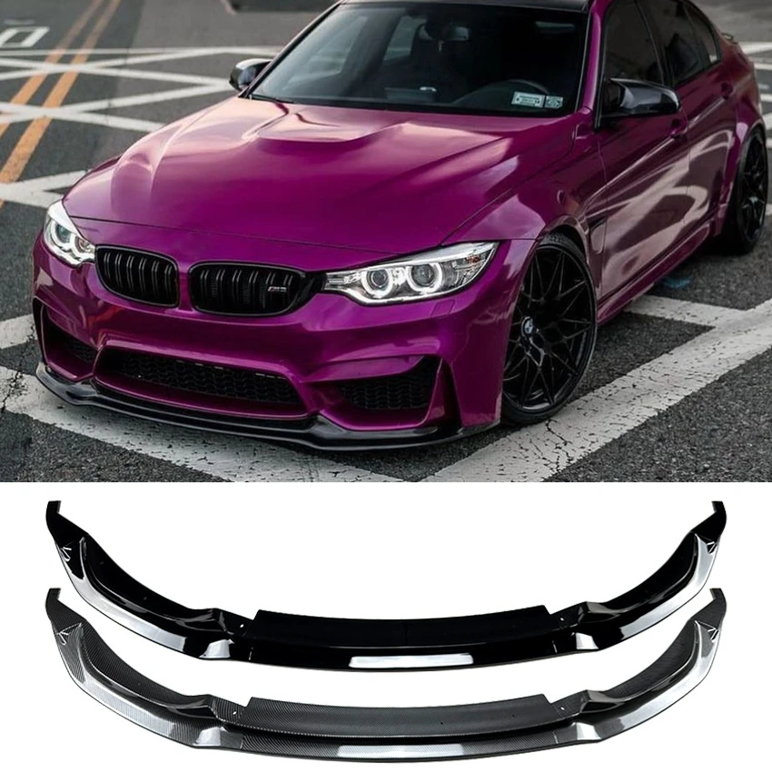 For BMW 3 Series M3 F80 4 Series M4 F82 F83 2015-2020 Front Bumper Lip Splitter Spoiler DiffuserExterior Modification