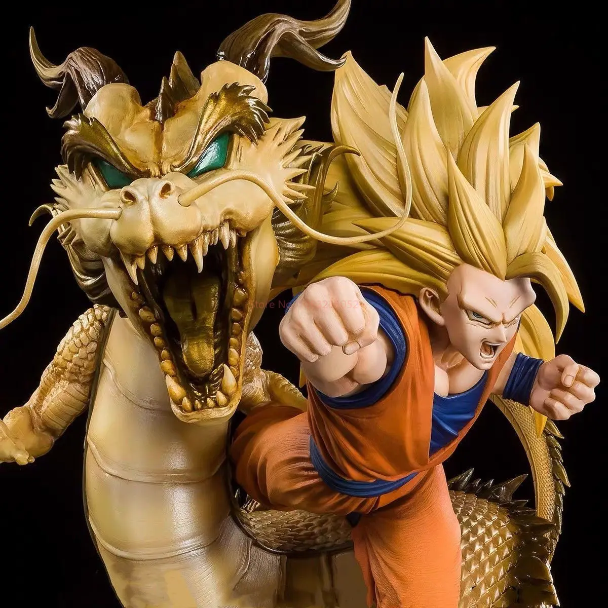 New 20cm Dragon Ball Anime Figure Super 3 Dragon Fist Explosion Dragon Fist Goku Model Dolls Super Saiyan Ornament Model Toy Gif