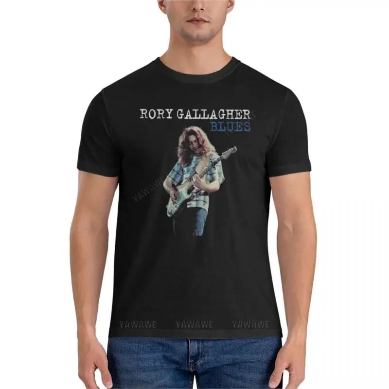 men cotton t-shirt Rory Gallagher Essential T-Shirt hippie clothes mens big and tall t shirts summer top tees