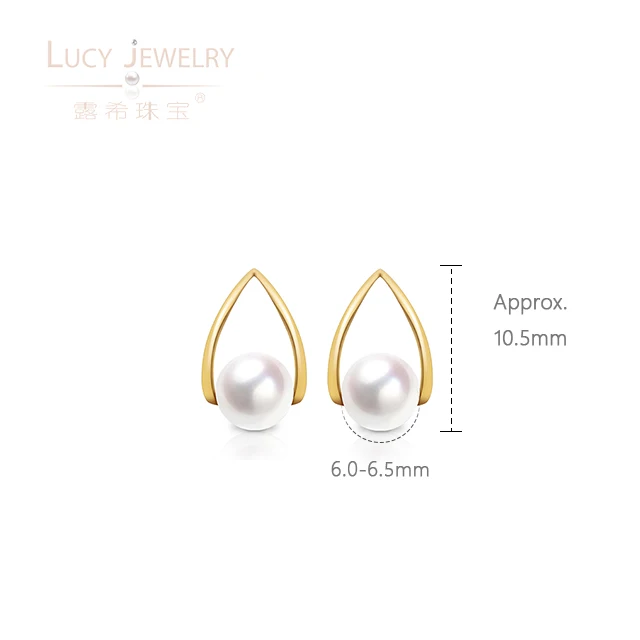 Women 2024 Famous Designer Jewelry High Quality 18K solid gold real diamond saltwater Akoya Pearl Earring