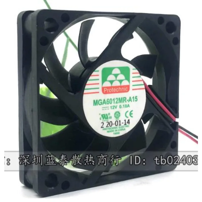 Original Cooler Fan for MGA6012MB-A15 6015 6CM 12V 0.18A Cooling Fan 60*60*15MM