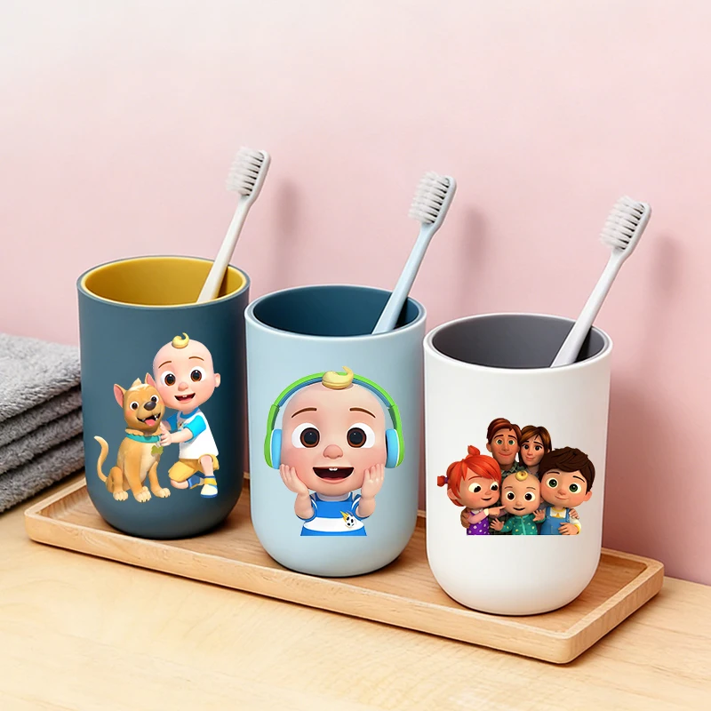 Cocomelons  Water Cup Toothbrush Cup Boy Girl Cartoon Anime Mouthwash Cup Children's Water Cups Birthday Christmas Home Gifts