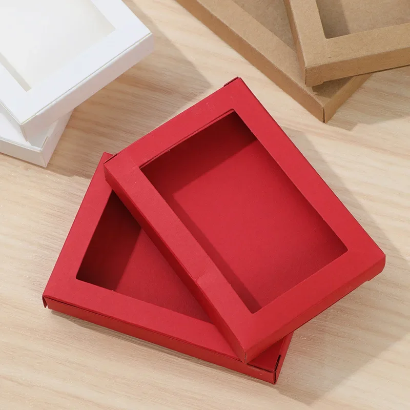 50pcs/lot 300g Kraft Paper Envelopes, Used for DIY Postcard/Card/Photo Storage, Wedding Invitations Gift Packaging Window Bag