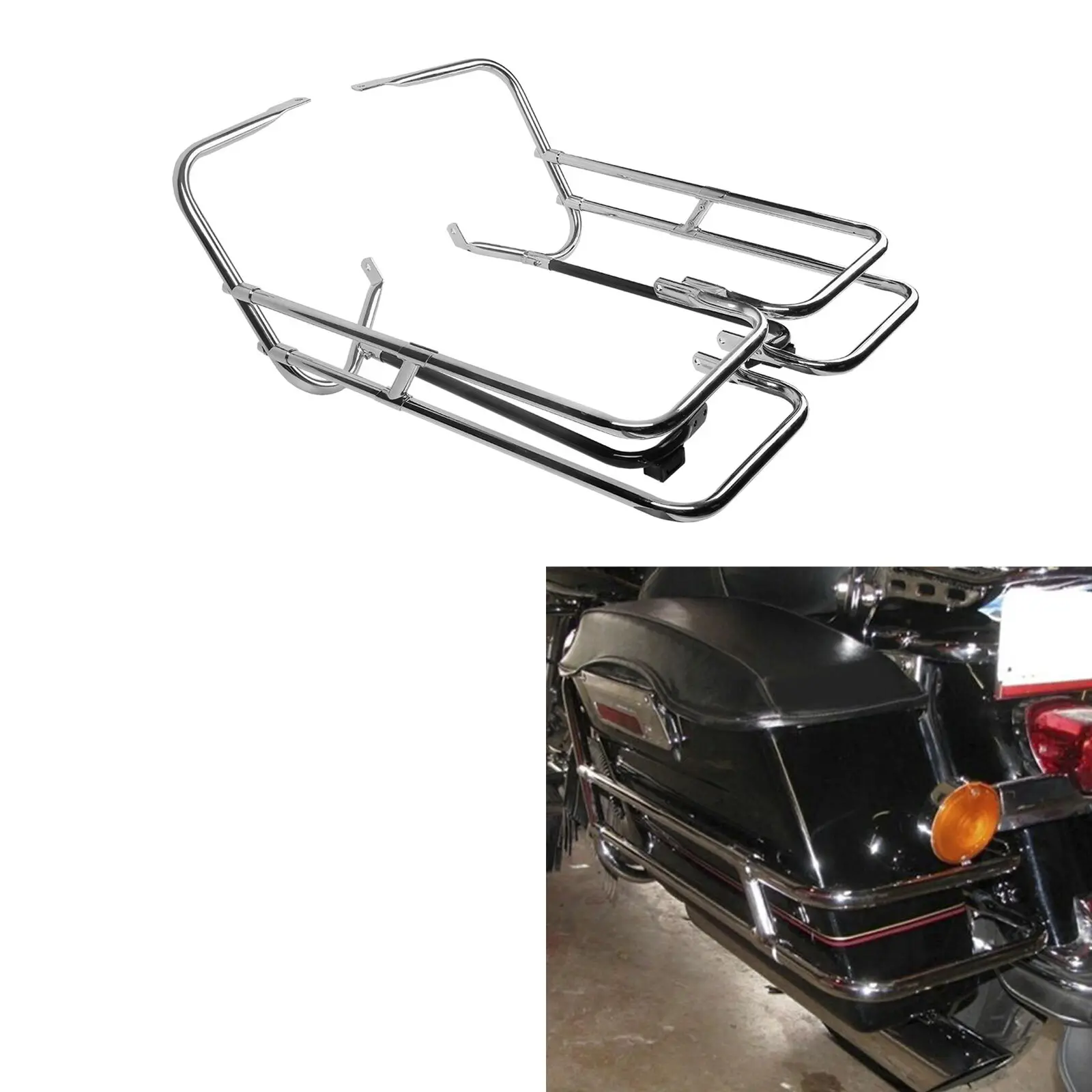 

Saddle Bag Guard Rail Bracket For Harley Touring CVO Road King FLHRSE4 Electra Glide Standard Ultra Classic 1997-2008 2003 2006